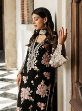 Zc black Luxury unstitched dress